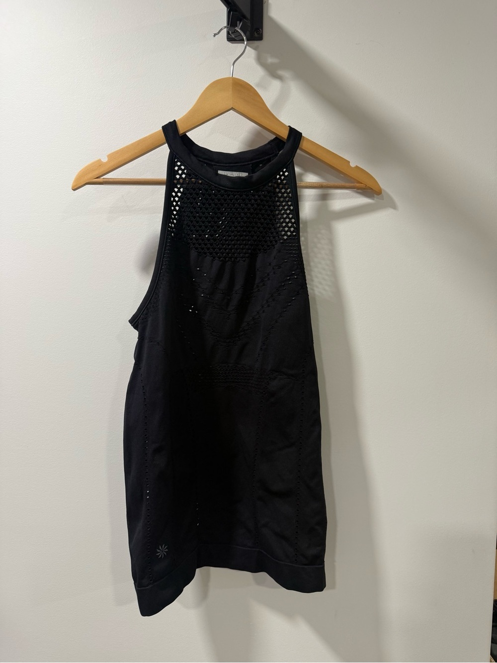 Athleta Black Perforated High-Neck Tank Women’s Small